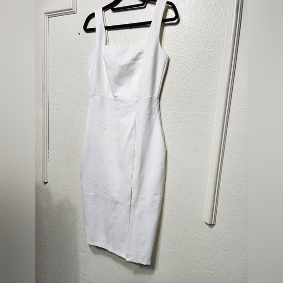 Lulus Baby, You're The One White Sleeveless Bodycon Midi Dress M Wedding Party - Picture 7 of 9